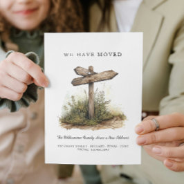 Vi har Bytt Adress - Ny Adress skylt Meddelande