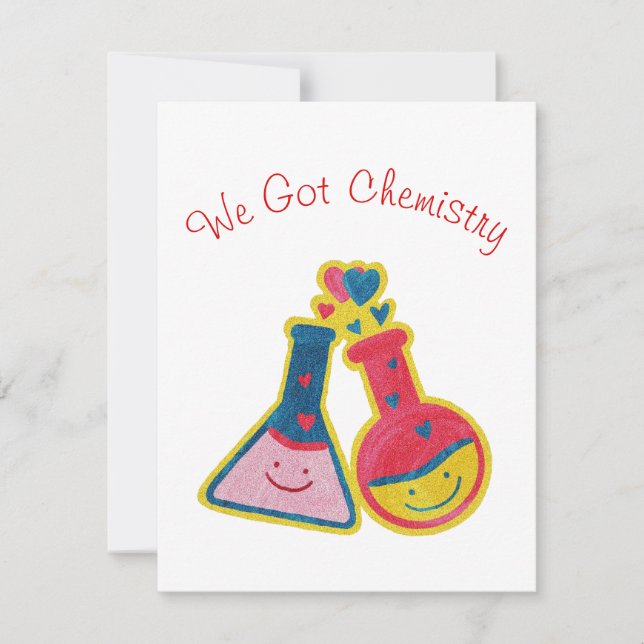 Vi Har Chemie Funny Cute Valentines day Card (Framsida)