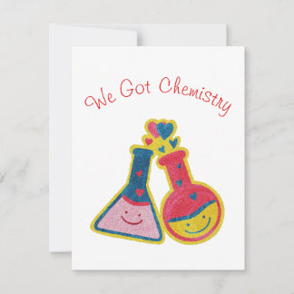 Vi Har Chemie Funny Cute Valentines day Card