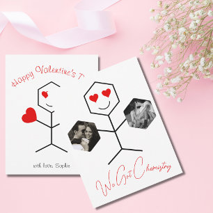 Vi Har Chemistry Modern Photo Valentines day Card