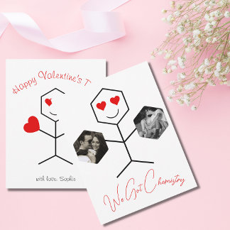 Vi Har Chemistry Modern Photo Valentines day Card
