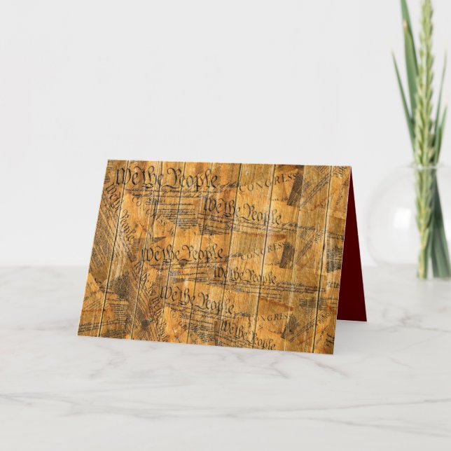 Vi har den amerikanska konstitutionen tack kort (Framsida)