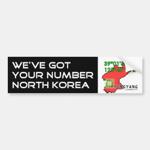 Vi Har Ditt Nummer Nordkorea Bildekal