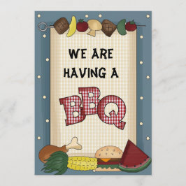 Vi har en BBQ-inbjudan Inbjudningar