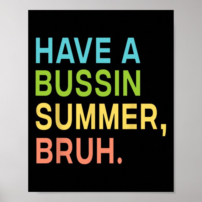 Vi har en bussinsommar-Bruh-lärare. Poster (Framsidan)