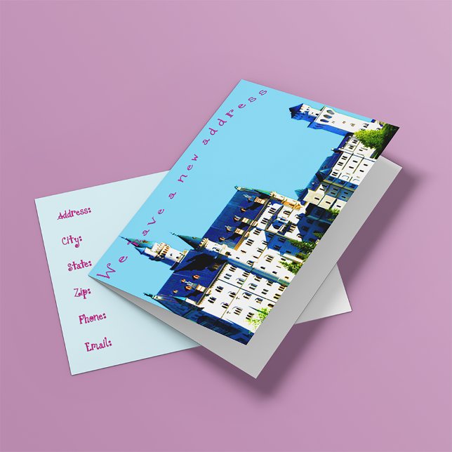 Vi har en Ny adress meddelandemall Inbjudan (Skapare uppladdad)