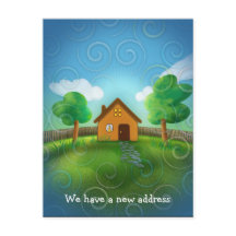 Vi har en ny adress - vykortsinbjudan