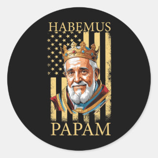 Vi har en påve_Habemus Papam 2025 VatikanLeo Xiv Runt Klistermärke