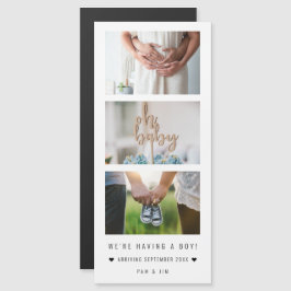 "Vi har en pojke!" Foton för meddelanden om baby