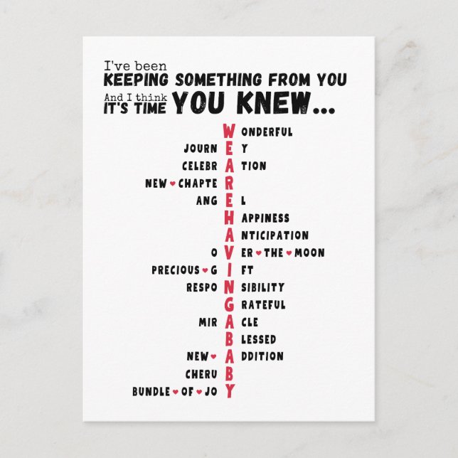 Vi har ett Baby - Unik Baby-uppvisning Vykort (Framsida)