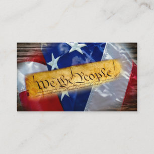 Vi har Flagga People American Visitkort