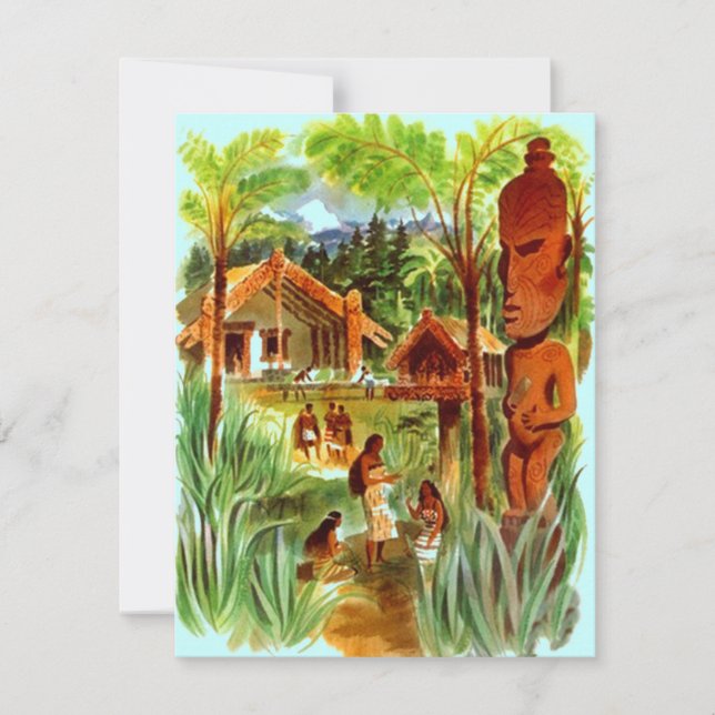 Vi har Flytta Flyttat ön Hawaii Tropical Tiki Meddelande (Framsida)