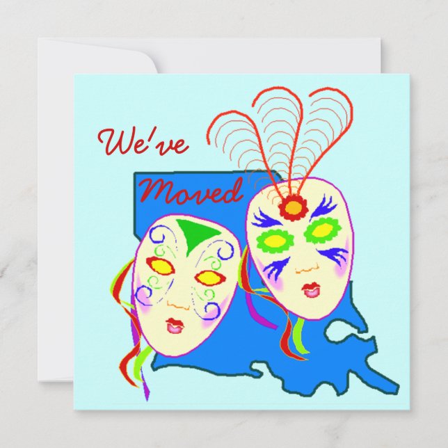 Vi har Flytta som Flyttat Louisiana LA New Orleans Meddelande (Framsida)