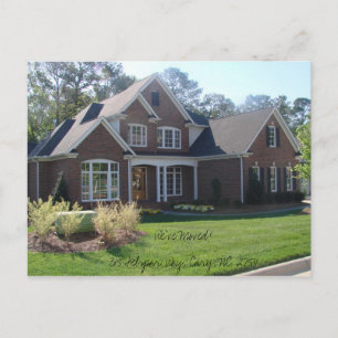 Vi har flyttat! 315 Felspar Way, Cary, NC 27511 Meddelande Vykort