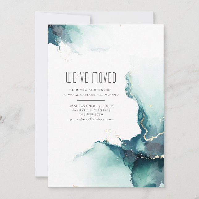 Vi har flyttat Abstrakt Modern Flytta Meddelande (Framsida)