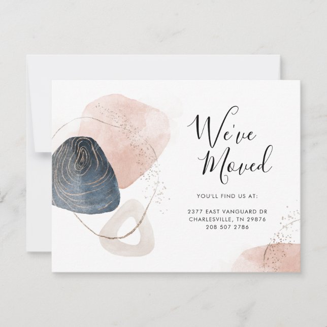 Vi har flyttat Adress Flytta Meddelande (Framsida)