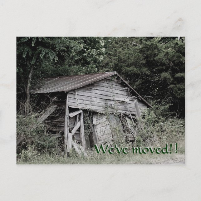 "Vi har flyttat" adressändrings postkort Meddelande Vykort (Framsida)