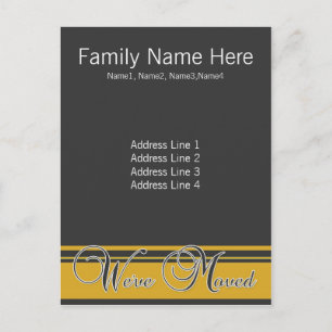 Vi har flyttat - adressändringvykort meddelande vykort