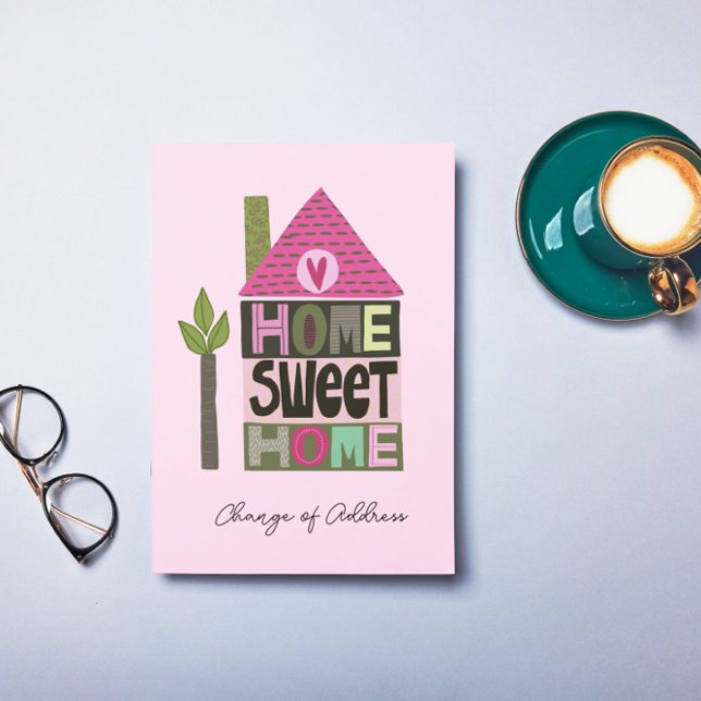 Vi har flyttat ändra adress fantasifull bokstav  meddelande (Skapare uppladdad)