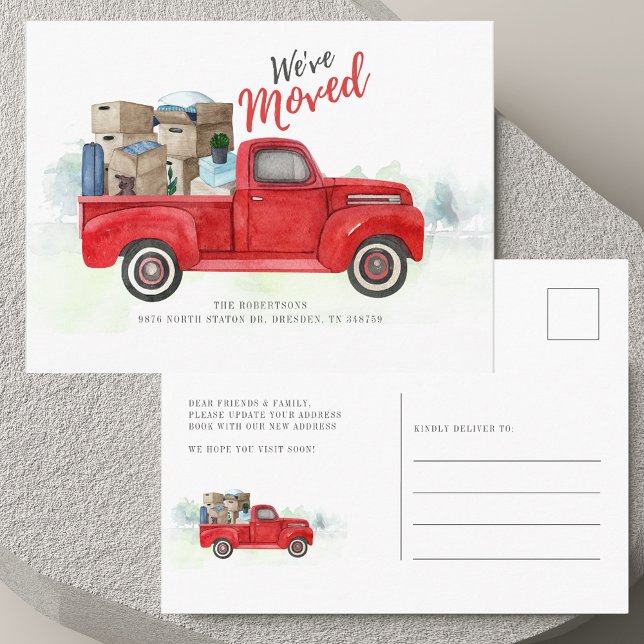 Vi Har Flyttat Ändring Av Adress Flyttmeddelande Meddelande Vykort (We've Moved Change of Address Moving Announcement)