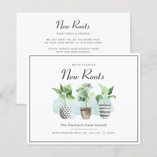 Vi har flyttat ändring av Adress meddelande (Fram/baksida)