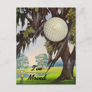 Vi har Flyttat annonsen Golfing Move Meddelande