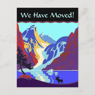 Vi har Flyttat Announcement Alaska Canada Idaho Meddelande