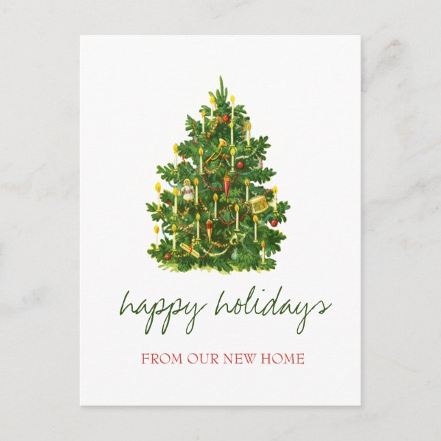 Vi har Flyttat, årshelgen Träd Helgdag Meddelande Vykort (Framsida)