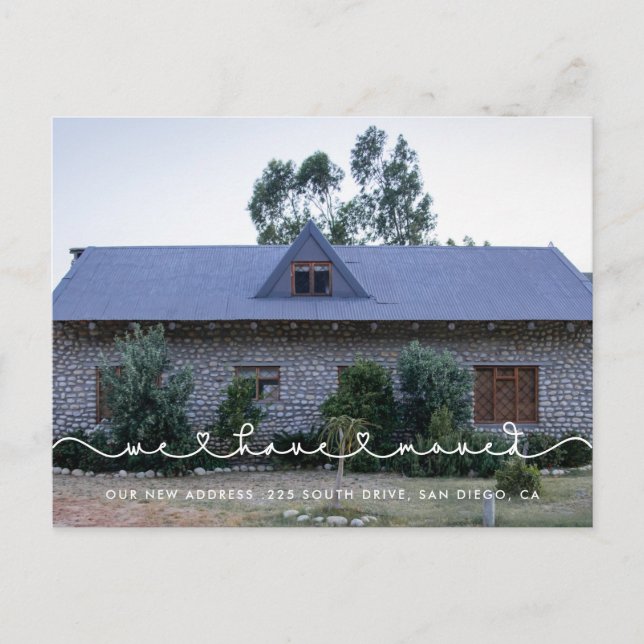 Vi har flyttat att det går att ansluta till hjärta vykort (Framsida)