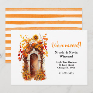 Vi har flyttat Autumn Fall Sunblommor Door Meddelande