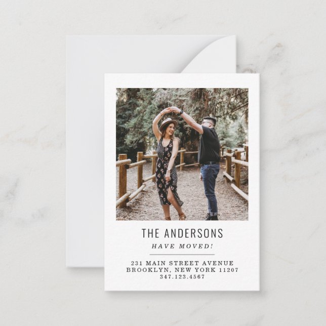 Vi har flyttat av budgetändringar för Adress Photo Anteckningskort (Framsida)