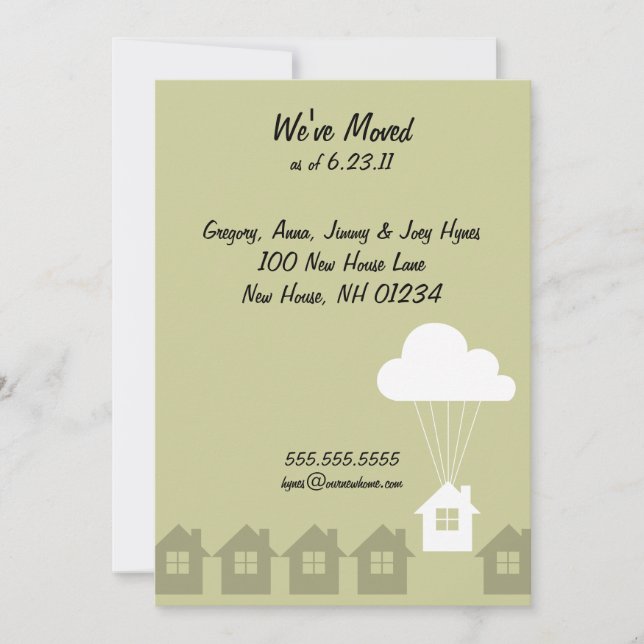 Vi har flyttat-aviseringskort meddelande (Framsida)