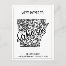 Vi har flyttat Blommig Mandala Arkansas Stat Ny He