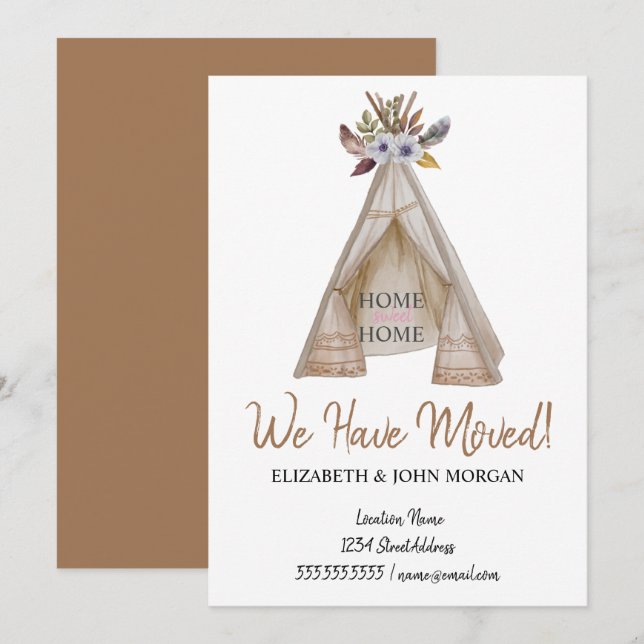 Vi har Flyttat, Blommigt Tält Flytta (Fram/baksida)