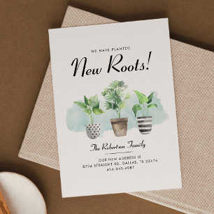 Vi har flyttat Boho Chic New Roots Flytta Meddelande Vykort