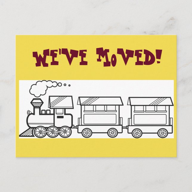 Vi Har Flyttat Brev Meddelande Vykort (Framsida)