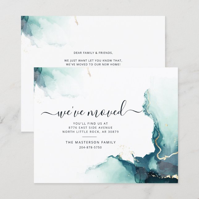 Vi Har Flyttat Budget Agate Flyttmeddelande (Fram/baksida)