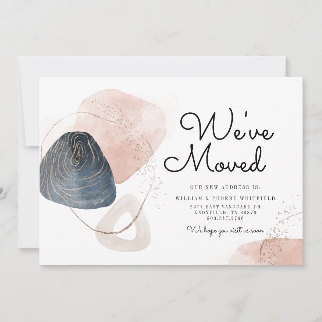 Vi har flyttat Byte av Adress Flytta Meddelande (Framsida)