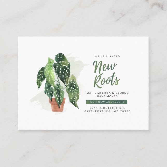 Vi har flyttat Byte av Adress Flytta Nytt hem Visitkort (Framsida)