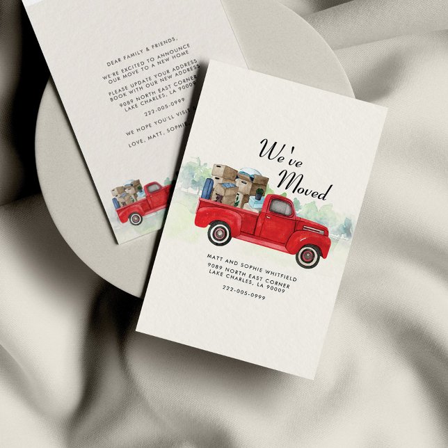 Vi Har Flyttat Byte Av Adress Flyttningskungörelse Anteckningskort (Skapare uppladdad)