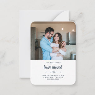 Vi har flyttat Byte av Adress Photo Flytta Anteckningskort