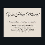 Vi har Flyttat byte av Adress Tilläggskort<br><div class="desc">Behålla dina vänner och din familj uppdaterad med din nya adress med hjälp av dessa enkla handkort. Ett elegant, traditionellt skript parades med ett enkelt, sans-serif-teckensnitt för ett söt resultat. Alla lagrar lades till separat och lämnades olåsta till ge du fullt designkontroll. Ändra storlek, typsnitt, färg och placering efter behov!...</div>