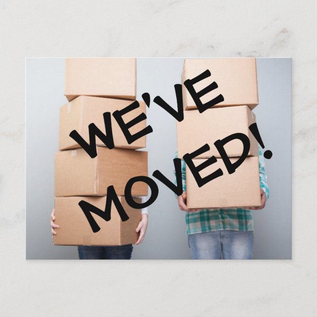 Vi har flyttat byte av vykort för Adress (Framsida)