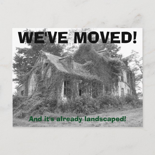 Vi har flyttat byte av vykort för Adress (Framsida)