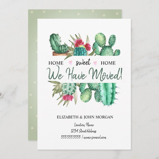 Vi har Flyttat, Cactus Polka dots (Fram/baksida)