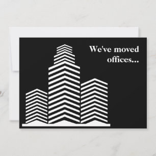 Vi har flyttat Chic Modern New Business Postc Meddelande