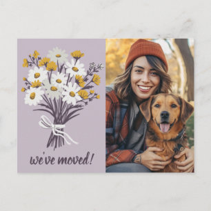 Vi har flyttat CUSTOM PHOTO Vildblomsbukett Vykort