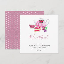 Vi har flyttat Cute Watercolor Tea Set Simple Chic