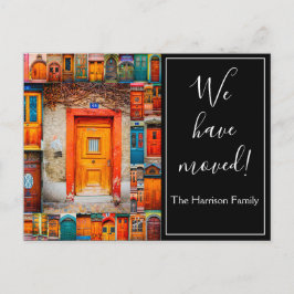 Vi har Flyttat de moderna kungörelserna om Flytta  Meddelande Vykort