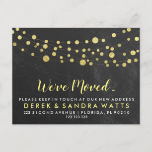 Vi har flyttat den nya adressen meddelande vykort